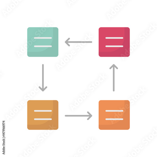 Process Vector icon which can easily modify or edit