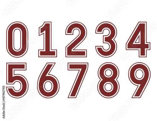 Jersey numbers font svg
