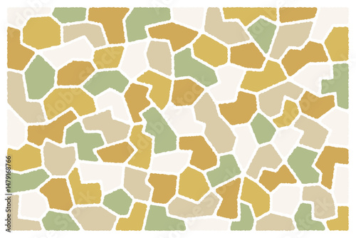 キリン柄　アニマル柄　動物　背景　装飾　素材　イラスト　ベクター　サファリ　カモフラージュ　ポップ