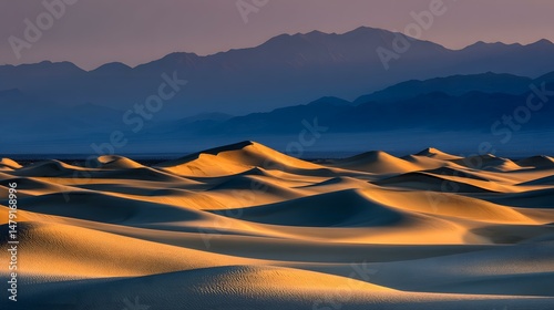 glowing in the light of a dramatic sunset with long shadows