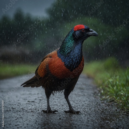pheasant male in the wild