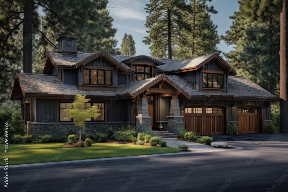 Gorgeous craftsman style home garage architecture building. Gorgeous craftsman style home garage architecture building.