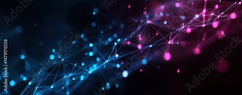 Abstract network design with vibrant color combinations