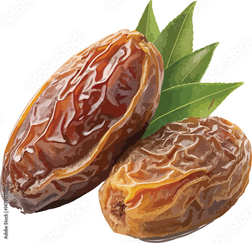 dates isolated on white background