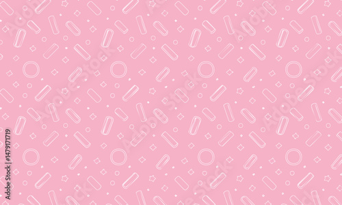 Pink Abstract Organic Seamless Dots and Shapes Pattern Background Design