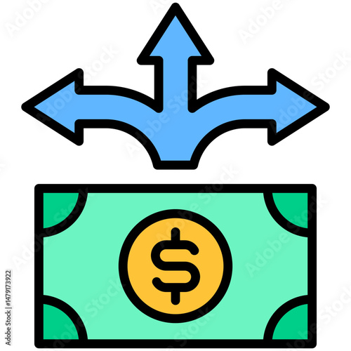 Expend Outline Color Icon