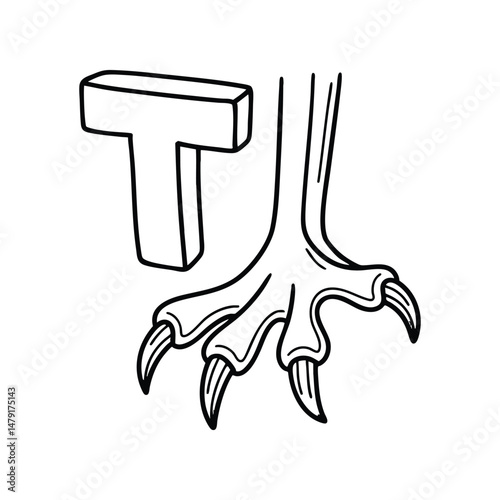 An illustration of letter T stands for T Talon