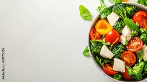 Colorful Salad Bowl with Fresh Vegetables