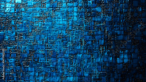 Blue Abstract Texture:  Grid Pattern Design