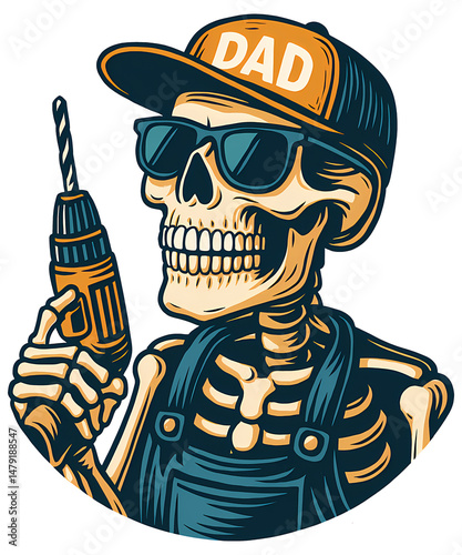 Funny Dad Skeleton Png photo