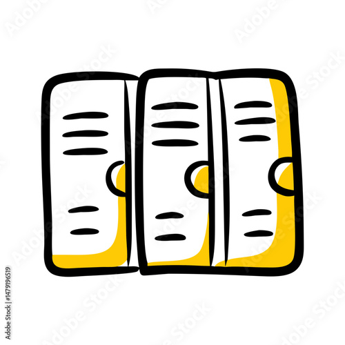 Cheerleading pom-pom in vibrant yellow and white colors  