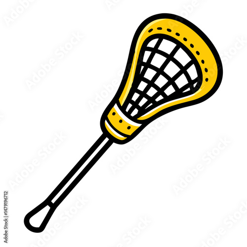 Cheerleading pom-pom in vibrant yellow and white colors  