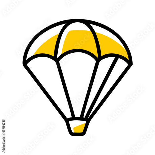 Cheerleading pom-pom in vibrant yellow and white colors  
