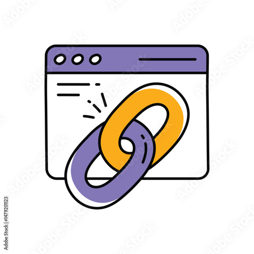 Url Vector Filled Outline Style Icon. Eps 10 file