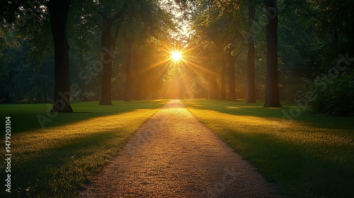 road in the morning