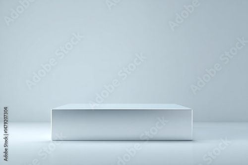 Wallpaper Mural minimalistic 3d illustration of empty podium with sleek mirror-like surface reflecting light surrounded by ample copy Torontodigital.ca