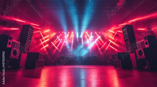 Concert Stage with Dramatic Lighting