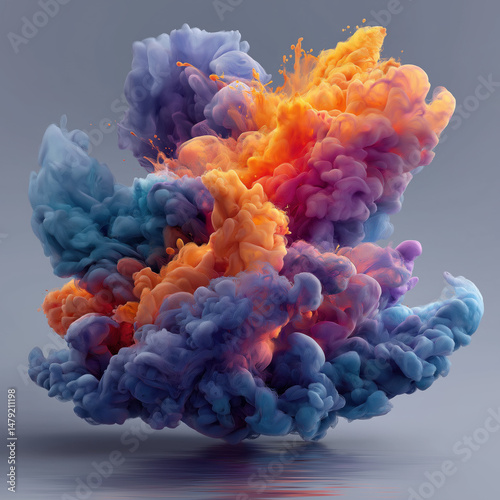 Bunte Staubexplosion
