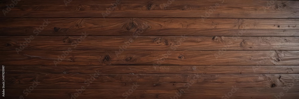 Fototapeta premium Deep brown wood, showcasing natural grain and knots; sophisticated rustic backdrop , dark wood, natural wood background, photography