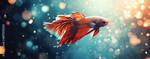 Beautiful Betta Fish A vibrant betta fish swimming in water.