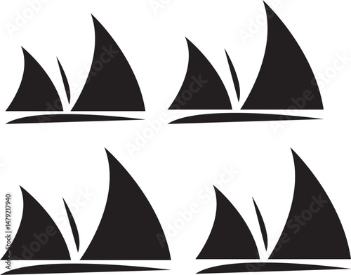 set of yacht icons