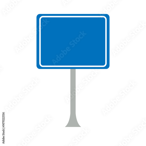 Blue Road Sign Board Icon, Simple Icon Vector Design, best used for presentation, application, web and banner