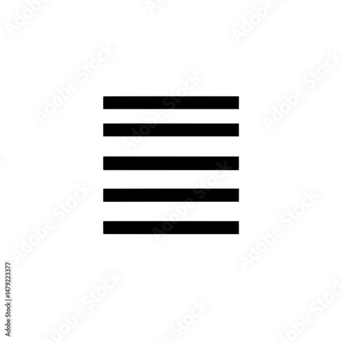 Flat icon of uniform paragraph lines representing body text structure in article or document layout
