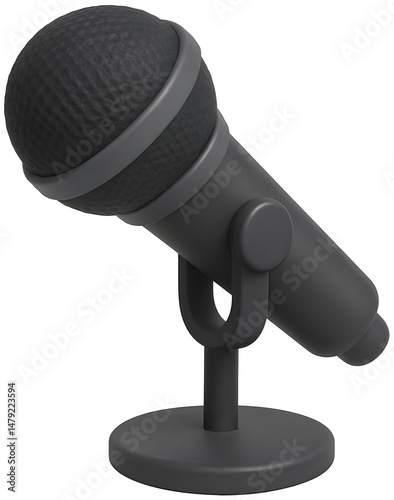 microphone on white background