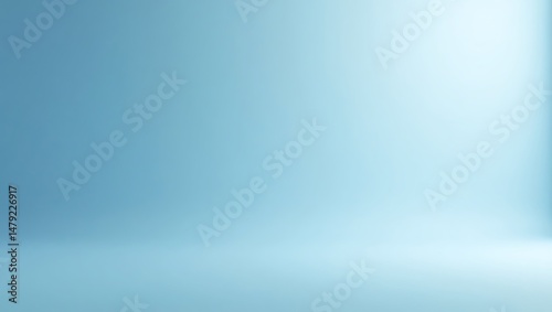 Serene Light Blue Gradient Background Studio Backdrop for Photography and Design