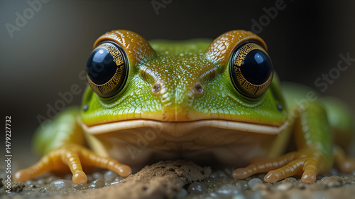 close-up of a frog with large eyes