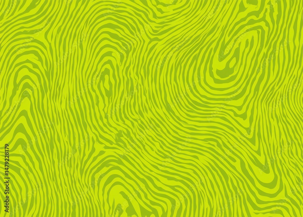 Fototapeta premium Abstract pattern of swirling, undulating lines in a lime green hue.