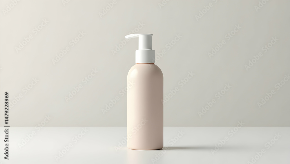 Sleek Skincare Bottle Mockup: Modern Container Design with Premium Labeling & Textures for Elevating Cosmetic Brand Identity - Perfect for Photo Stock Concepts with Empty Space Sleek Skincare Bottle Mockup: Modern Container Design with Premium Labeling & Textures for Elevating Cosmetic Brand Identity - Perfect for Photo Stock Concepts with Empty Space