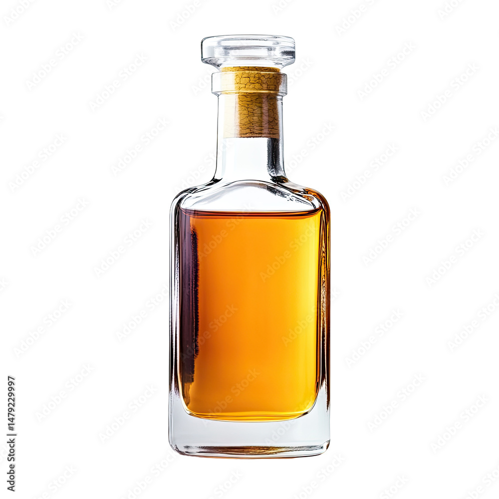 Amber liquid in a clear glass bottle (2) Amber liquid in a clear glass bottle (2)