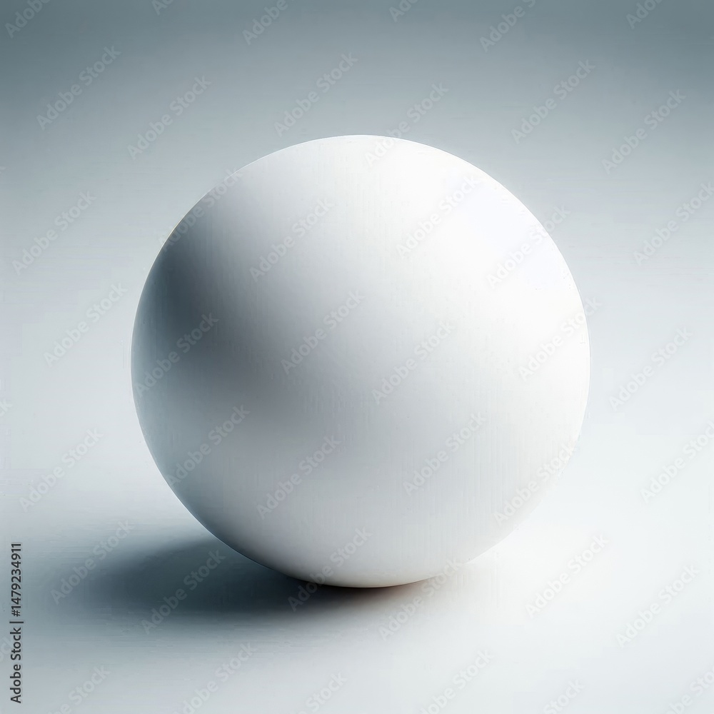Smooth white sphere reflects gradient light on a neutral background, minimalist and clean look. Smooth white sphere reflects gradient light on a neutral background, minimalist and clean look.