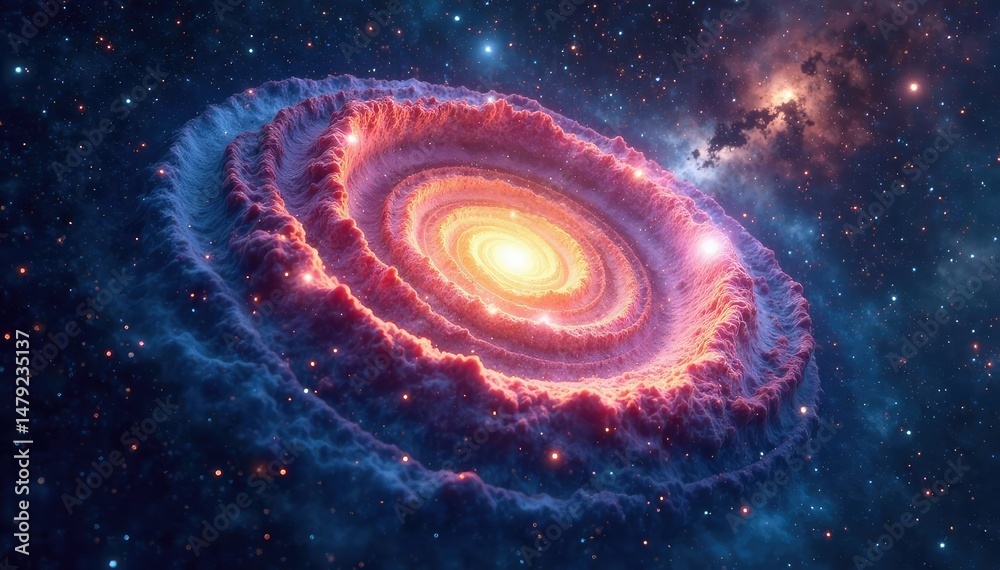 Fototapeta premium Stunning spiral galaxy swirling in deep space, cosmic dust and stars , astronomy, supernova
