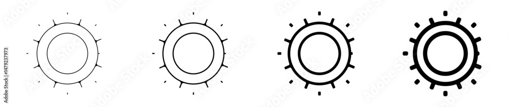 soleil Icone pictogramme symbole signe environnement foret arbre nature gras