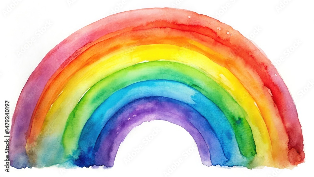 Obraz premium Watercolor rainbow illustration beautifully depicting hope joy and celebration for various design projects
