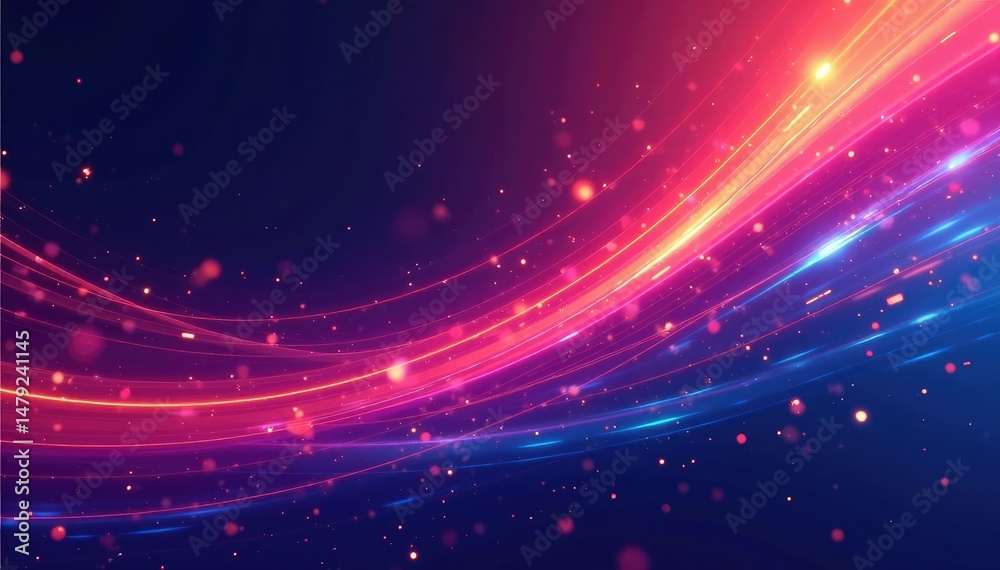 Fototapeta premium Abstract geometric lines forming dynamic background, dark, digital