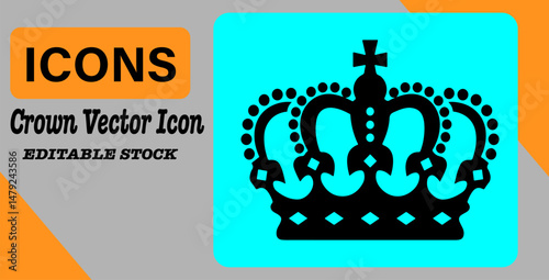 Crown Silhouette Set: Royal Headwear Vector Illustrations