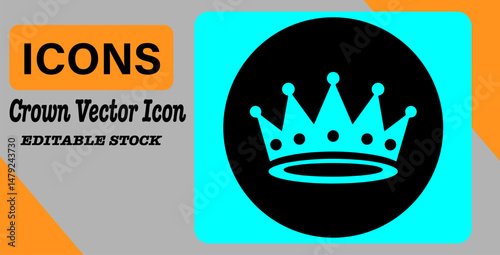 Crown Silhouette Set: Royal Headwear Vector Illustrations