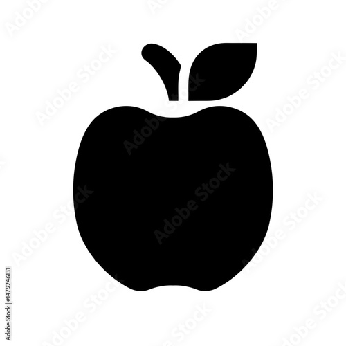 apple silhouette vector icon
