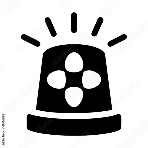 ambulance icon siren silhouette

