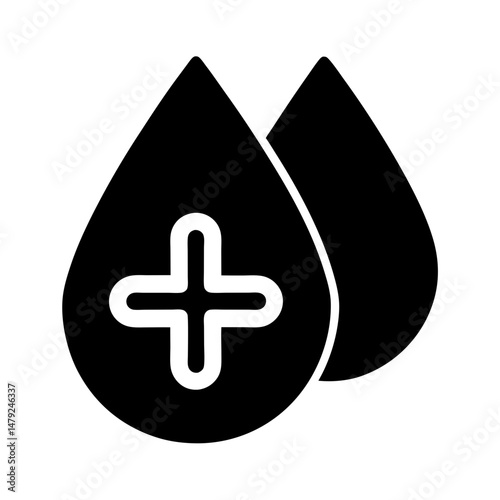 blood droplet icon silhouette
