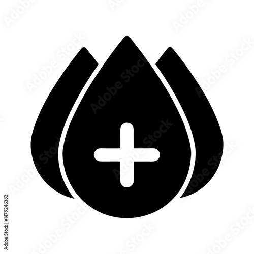 blood drop icon silhouette
