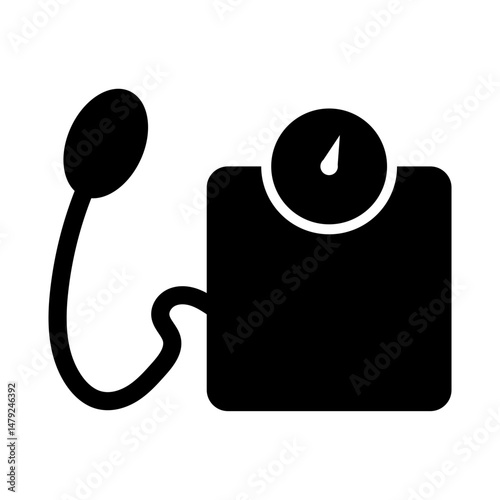 blood pressure cuff icon silhouette
