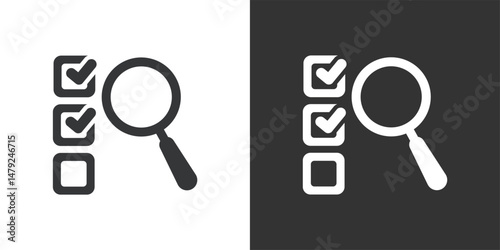 Quality control icon. Solid glyph series icon