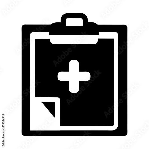 clipboard icon healthcare cross
