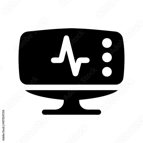 ecg monitor heart icon
