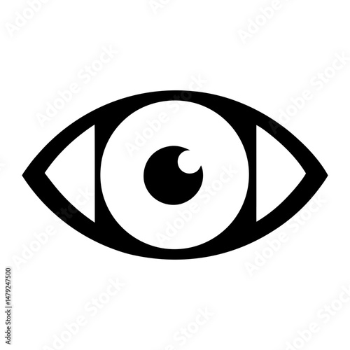 eye icon silhouette filled
