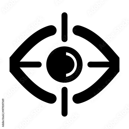 eye icon silhouette filled
